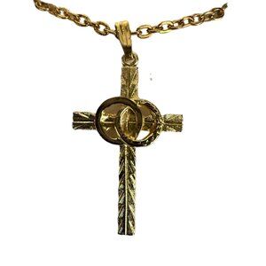 Princess Brand “The Marriage Cross” Gold Tone Vintage READ